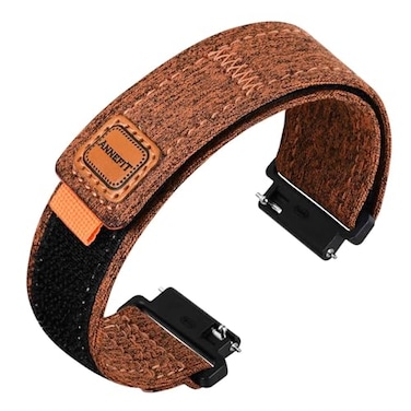 ANNEFIT Watch Band 24mm Denim Fabric Quick Release Watch Strap for Men Women Brown