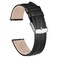 Ayadoo 22mm Oil Wax Leather Watch Band Vintage Quick Release Replacement Black Leather Watch Strap with Silver Buckle for Men Women