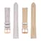 BISONSTRAP Elegant Leather Watch Straps Quick Release Watch Bands for Women and Men 20mm White Rose Gold Buckle