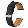 BISONSTRAP Texture Leather Watch Straps for Women and Men Watch Replacement Bands with Quick Release 19mm Black Silver Buckle