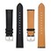 BISONSTRAP Texture Leather Watch Straps for Women and Men Watch Replacement Bands with Quick Release 19mm Black Silver Buckle
