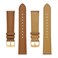 BISONSTRAP Texture Leather Watch Straps for Women and Men Watch Replacement Bands with Quick Release 20mm Brown Gold Buckle