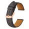 BISONSTRAP Texture Leather Watch Straps for Women and Men Watch Replacement Bands with Quick Release 20mm Dark Grey Rose Gold Buckle
