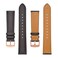 BISONSTRAP Texture Leather Watch Straps for Women and Men Watch Replacement Bands with Quick Release 20mm Dark Grey Rose Gold Buckle