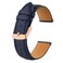 BISONSTRAP Texture Leather Watch Straps for Women and Men Watch Replacement Bands with Quick Release 22mm Dark Blue Rose Gold Buckle