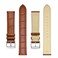 BISONSTRAP Watch Bands 20mm Alligator Embossed Leather Watch Straps Toffee Brown with Silver Buckle