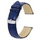 BISONSTRAP Watch Bands 22mm Alligator Embossed Leather Watch Straps Blue with Silver Buckle