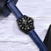 BISONSTRAP Watch Bands 22mm Alligator Embossed Leather Watch Straps Blue with Silver Buckle