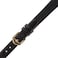 Gilden 1014mm Ladies Flat LizardGrain Calfskin Leather Watch Strap F400112 12 millimeter end width Black GoldTone Buckle