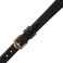 Gilden 1014mm Ladies Flat LizardGrain Calfskin Leather Watch Strap F400112 12 millimeter end width Black GoldTone Buckle