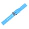HARFINGTON Silicone Watch Band 22mm Width Quick Release Soft Rubber Replacement Watch Strap with Black Stainless Steel Buckle for Men Women Light Blue