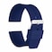HARFINGTON Silicone Watch Band 28mm Quick Release Flexible Soft Rubber Watch Strap with Stainless Steel Silver Clasp Replacement Wristband for Men Women Navy Blue