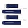 HARFINGTON Silicone Watch Band 28mm Quick Release Flexible Soft Rubber Watch Strap with Stainless Steel Silver Clasp Replacement Wristband for Men Women Navy Blue