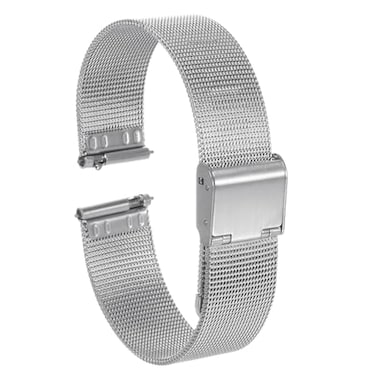 HARFINGTON Stainless Steel Mesh Watch Band 14mm Quick Release Adjustable Metal Watch Strap for Men Women Silver Tone