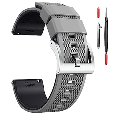hemsut h Hemsut Silicone Watch Bands 18mm 20mm 22mm Quick Release Rubber Watch Strap for Men Women Soft Replacement 10 Colors for Choose
