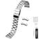 Juntan Stainless Steel Watch Band 20mm Curved End Straight End for Men Women Metal Watch Bands Strap Quick Release Replacement Bracelet with Double Folding Buckle Silver