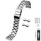 Juntan Stainless Steel Watch Band 20mm Curved End Straight End for Men Women Metal Watch Bands Strap Quick Release Replacement Bracelet with Double Folding Buckle Silver
