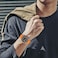 Kai Tian 22mm Rubber Watch Band Orange Silicone Replacement Watch Strap for Men Women with Classic Diving Buckle
