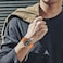 Kai Tian 22mm Rubber Watch Band Orange Silicone Replacement Watch Strap for Men Women with Classic Diving Buckle