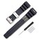 Narako Rubber Curved Line Watch Band 20mm 22mm 24mm Stainless Steel Loop Divers Model Replacement Watchstrap 20mm Stainless Steel Loop