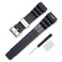 Narako Rubber Curved Line Watch Band 20mm 22mm 24mm Stainless Steel Loop Divers Model Replacement Watchstrap 20mm Stainless Steel Loop