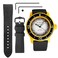 Ocdin 22 MM Watch Strap Replacement for Blancpain X Swatch with Hex Spanner Quick Release Silicone Watch Band Compatible with Bioceramic SCUBA Fifty Fathoms 22MM Black