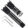 uEmoh Replacement Natural Resin Watch Strap for Casio GShock Master of G Mudmaster Twin Sensor GWG2000 GWG2040 Mens Black Watch Band BlackSilver Buckle