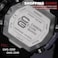 uEmoh Replacement Natural Resin Watch Strap for Casio GShock Master of G Mudmaster Twin Sensor GWG2000 GWG2040 Mens Black Watch Band BlackSilver Buckle