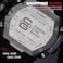 uEmoh Replacement Natural Resin Watch Strap for Casio GShock Master of G Mudmaster Twin Sensor GWG2000 GWG2040 Mens Black Watch Band BlackSilver Buckle