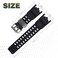 uEmoh Replacement Natural Resin Watch Strap for Casio GShock Master of G Mudmaster Twin Sensor GWG2000 GWG2040 Mens Black Watch Band BlackSilver Buckle