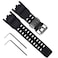 uEmoh Replacement Natural Resin Watch Strap for Casio GShock Master of G Mudmaster Twin Sensor GWG2000 GWG2040 Mens Black Watch Band BlackSilver Buckle
