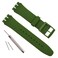 GREENOLIVE Replacement Waterproof Silicone Rubber Watch Strap Watch Band for Swatch 17mm 19mm 20mm 19mm Blackish Green