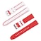 uEmoh Swatch Moonwatch Strap Watch Band for MoonswatchSoft Silicone Strap for Omega X Swatch Moonswatch Speedmaster 20mm Watch Quick Release Watch Replacement Band WhiteRed