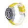 uEmoh Swatch Moonwatch Strap Watch Band for MoonswatchSoft Silicone Strap for Omega X Swatch Moonswatch Speedmaster 20mm Watch Quick Release Watch Replacement Band YellowWhite