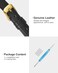 uxcell Black Genuine Leather Band 12mm Width Flat Thin Elegant Leather Watch Strap Golden Tone Buckle for Women