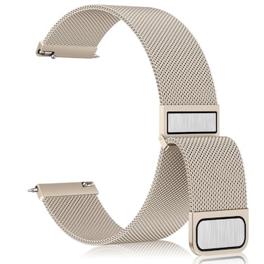 Vanjua 22mm Watch Band for Women Men 22mm Quick Release Stainless Steel Metal Mesh Loop Adjustable Magnetic Replacement Wristbands Straps Bands