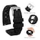 watchdives Rubber Waffle Watch Band Fast Release Soft Rubber Watch Strap Waterproof Replacement Watchbands with Two Fixing Loops for Men Women BlackFast Release 22mm