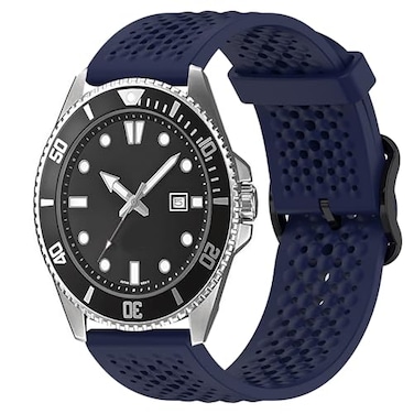 Lamshaw Compatible with Casio MDV106 Bands 22mm Quick Release Sports Silicone Band Strap Replacement Wristband Compatible with Casio MDV1061AV MTPVD01 Watch Blue 22mm size band