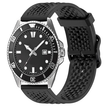 Lamshaw Compatible with Casio MDV106 Bands 22mm Quick Release Sports Silicone Band Strap Replacement Wristband Compatible with Casio MDV1061AV MTPVD01 Watch Black 22mm size band