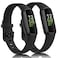Amzpas 2 Pack Bands Compatible with Fitbit Inspire 3 Bands for Women Men Sport Silicone Adjustable Replacement Straps for Fitbit Inspire 3 Fitness Tracke BlackBlack