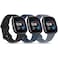AK 3 PACK Sport Band Compatible with Fitbit Sense 2 Versa 4 Classic Soft Straps for Fitbit Sense Versa 3 Smart Watch SmallAbyss BlueBlue GrayBlack