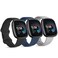 AK 3 PACK Sport Band Compatible with Fitbit Sense 2 Versa 4 Classic Soft Straps for Fitbit Sense Versa Smart Watch LargeBlackNavy BlueGray