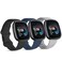 AK 3 PACK Sport Band Compatible with Fitbit Sense 2 Versa 4 Classic Soft Straps for Fitbit Sense Versa Smart Watch LargeBlackNavy BlueGray