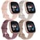 AK 4 PACK Bands Compatible with Fitbit Versa 4 3 BandsSense 2 Sense Band Women Men Classic Soft Straps for Fitbit Versa 4 Versa 3 Sense 2 Sense Smart Watch Small4 Pack N