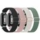 Meliya 4 Pack Elastic Bands for Fitbit Inspire 3 Bands for Women Men Soft Adjustable Stretchy Nylon Loop Wristband Sport Replacement Straps for Fitbit Inspire 3 Fitness Tracker BlackPinkStarlightGreen