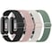 Meliya 4 Pack Elastic Bands for Fitbit Inspire 3 Bands for Women Men Soft Adjustable Stretchy Nylon Loop Wristband Sport Replacement Straps for Fitbit Inspire 3 Fitness Tracker BlackPinkStarlightGreen