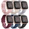 AK 6 Pack Sport Bands Compatible with Fitbit Versa 2 Versa LiteSE Classic Soft Silicone Replacement Wristbands for Fitbit Versa Smart Watch Women Men 6 Pack A Large