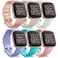 AK 6 Pack Sport Bands Compatible with Fitbit Versa 2 Versa LiteSE Classic Soft Silicone Replacement Wristbands for Fitbit Versa Smart Watch Women Men 6 Pack B Small