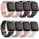 Mugust 8 Pack Sport Bands Compatible with Fitbit Versa 2 Versa Classic Soft Silicone Replacement Wristbands Straps for Fitbit Smart Watch Women Men 8 Pack A Large