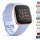 AK Sports Bands Compatible for Fitbit Versa 2VersaLiteSE Soft Elastomer MultiColor Replacement Wristbands for Smart Watch Baby Blue Large
